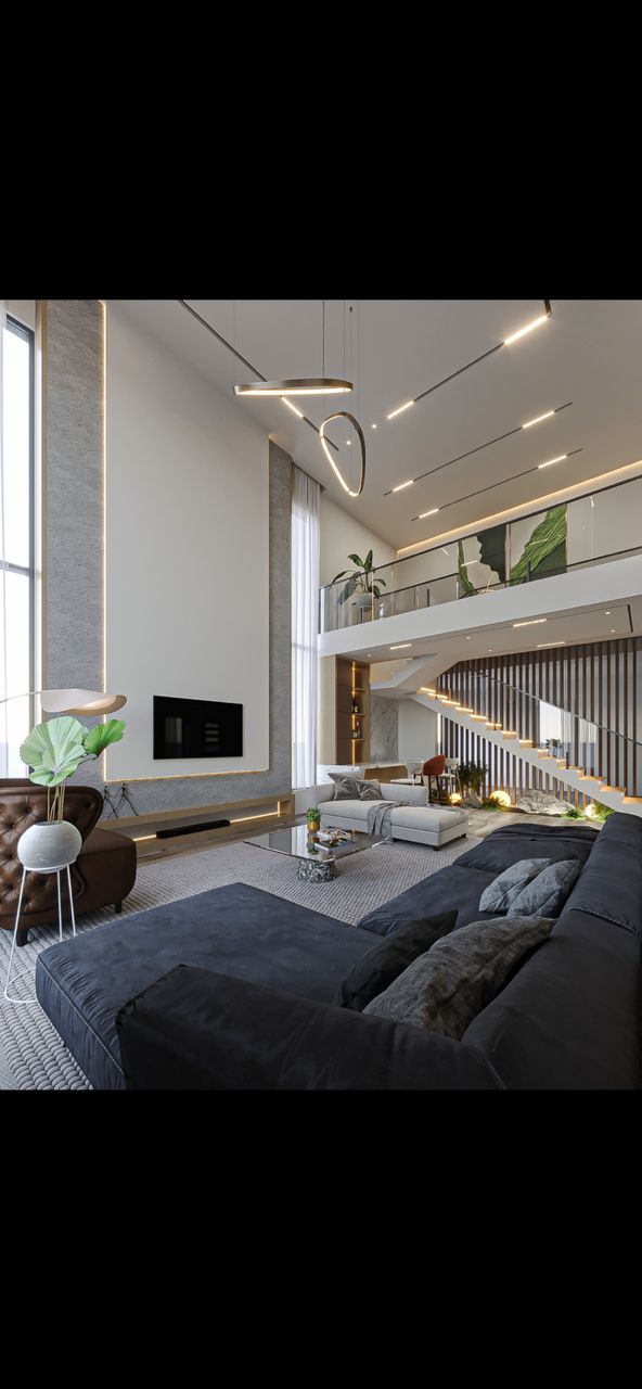 Luxury Double-Height Living Room